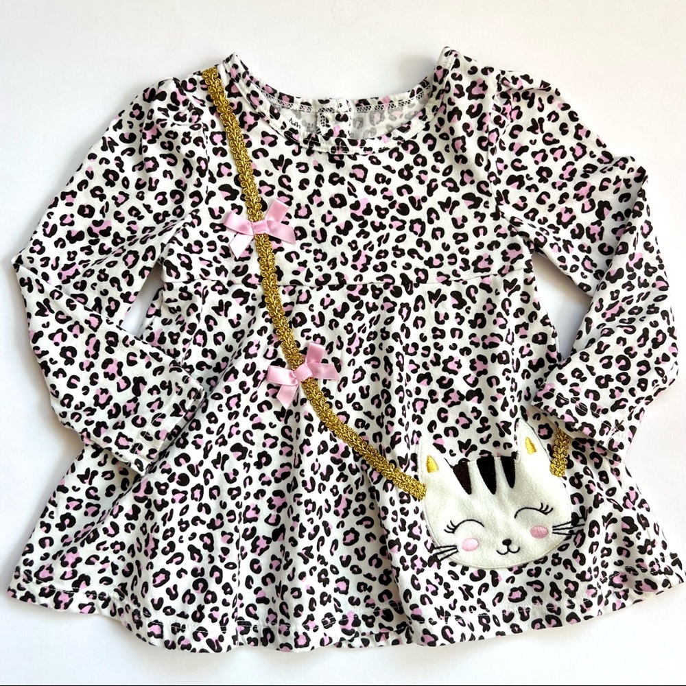 Pink cheetah kitty dress